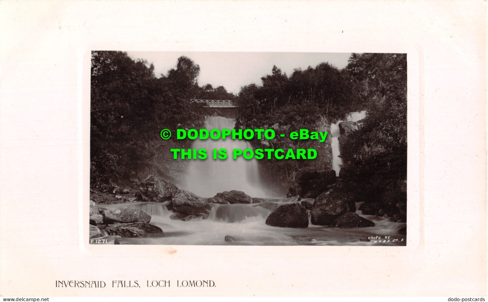 R467784 Loch Lomond. Inversnaid Falls. Rotary Photo. Plate Sunk Gem Series. W. R - Monde