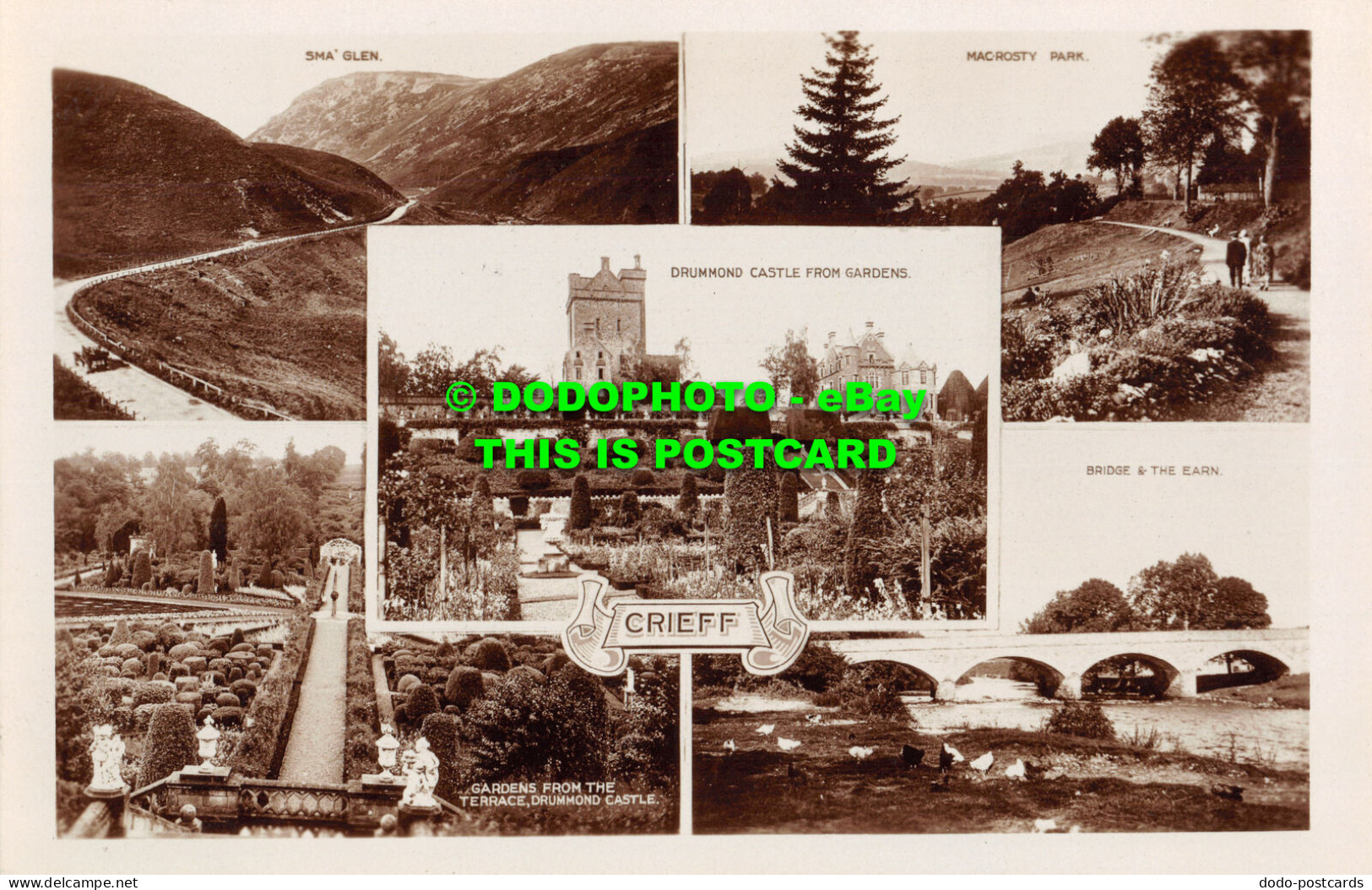 R467786 Crieff. Sma Glen. Drummond Castle From Gardens. E. T. W. Dennis. Dainty - Monde