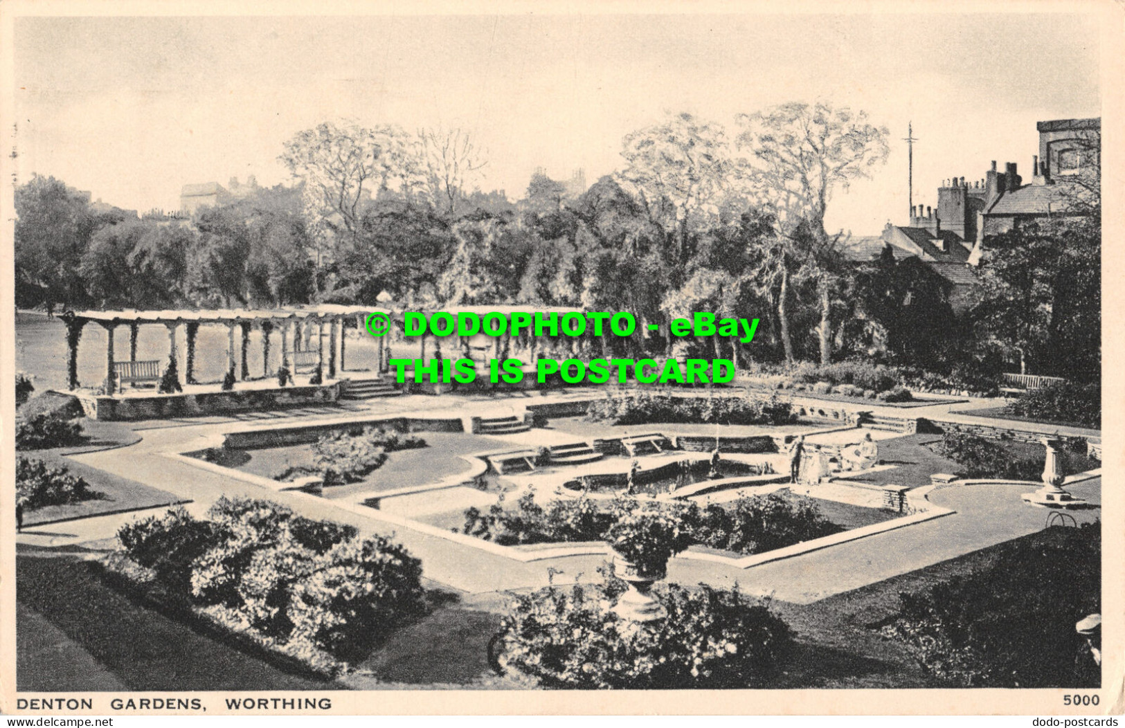 R467816 Worthing. Denton Gardens. J. Salmon. Gravure Style. 1934 - Monde