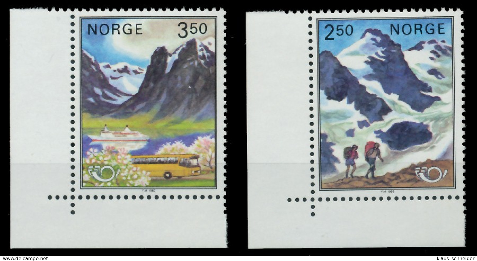 NORWEGEN 1983 Nr 881-882 Postfrisch ECKE-ULI X07A8EA - Unused Stamps