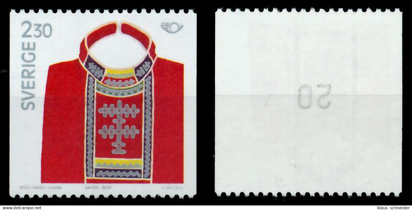 SCHWEDEN 1989 Nr 1537R Postfrisch X08417A - Unused Stamps