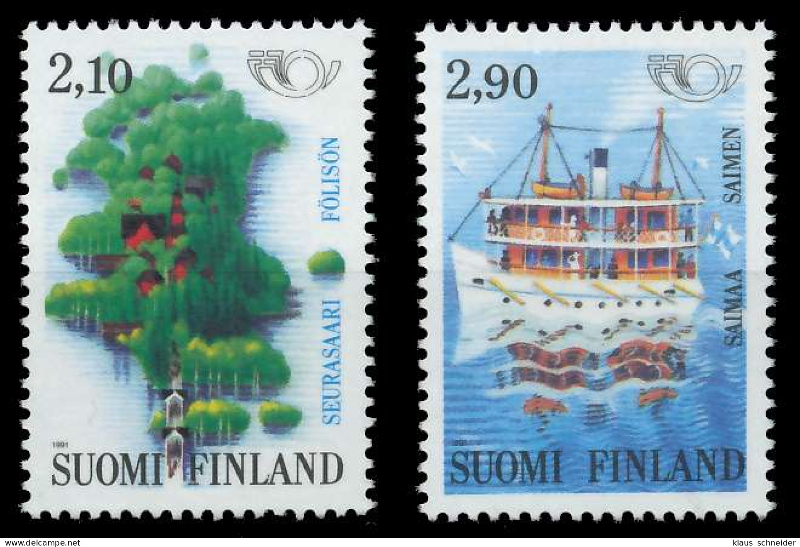 FINNLAND 1991 Nr 1142-1143 Postfrisch SB0E972 - Ongebruikt