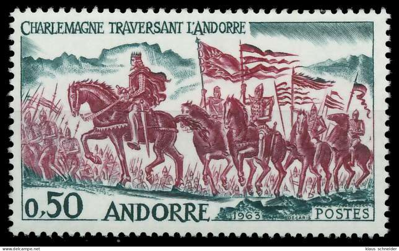 ANDORRA (FRANZ. POST) 1963 Nr 180 Postfrisch SB0ED02 - Unused Stamps