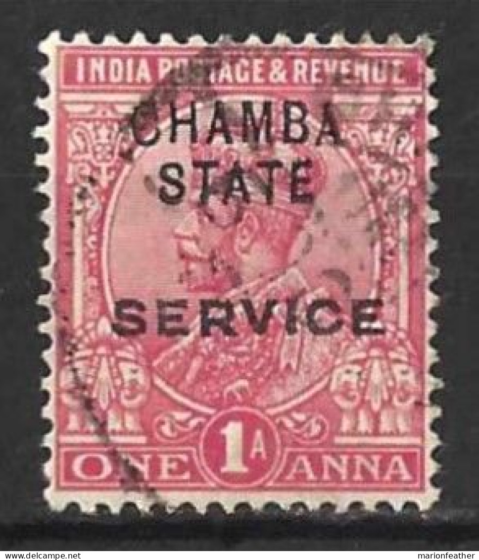 INDIA..." CHAMBA SERVICE STATE..."....KING GEORGE V...(1910-36..)......1A......SG028a.....CDS.....VFU... - Chamba