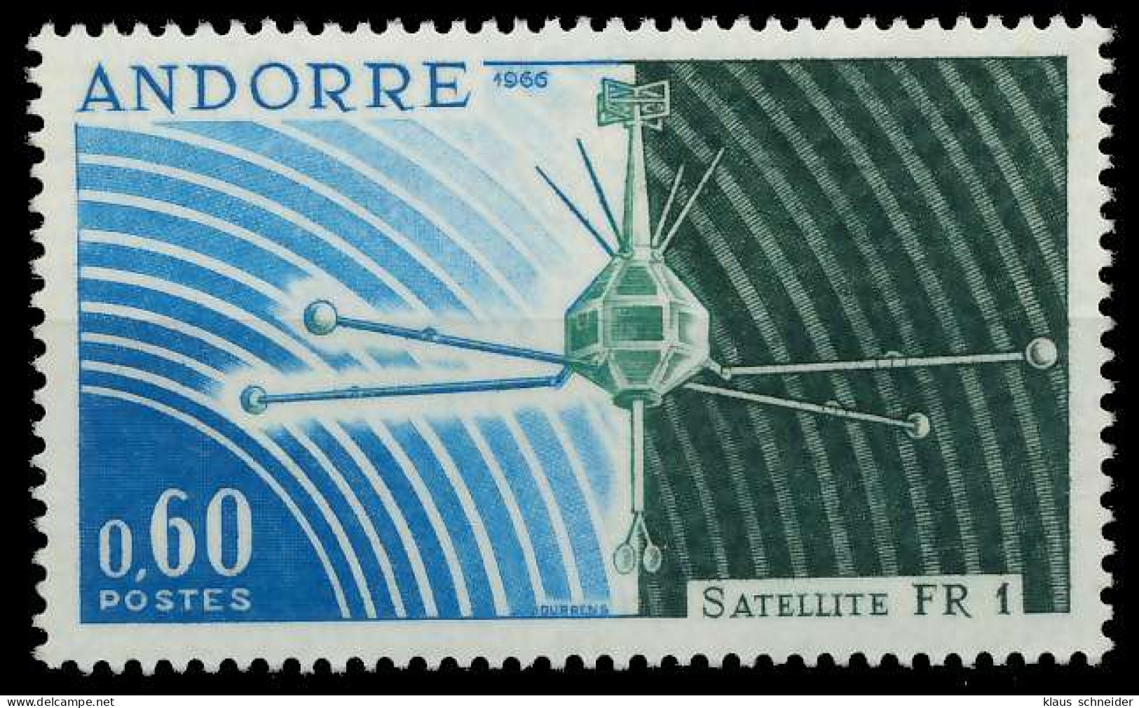 ANDORRA (FRANZ. POST) 1966 Nr 197 Postfrisch SB0EEB6 - Unused Stamps