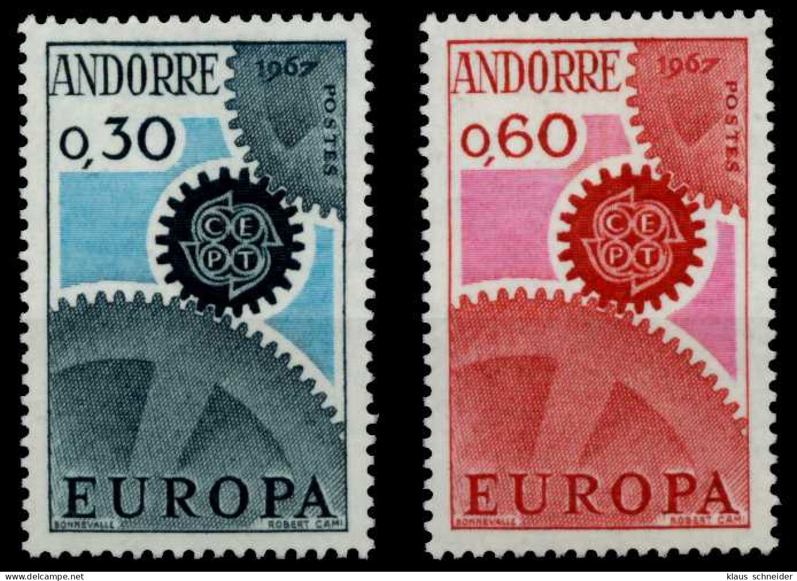 ANDORRA (FRANZ. POST) 1967 Nr 199-200 Postfrisch SB0EECA - Nuevos