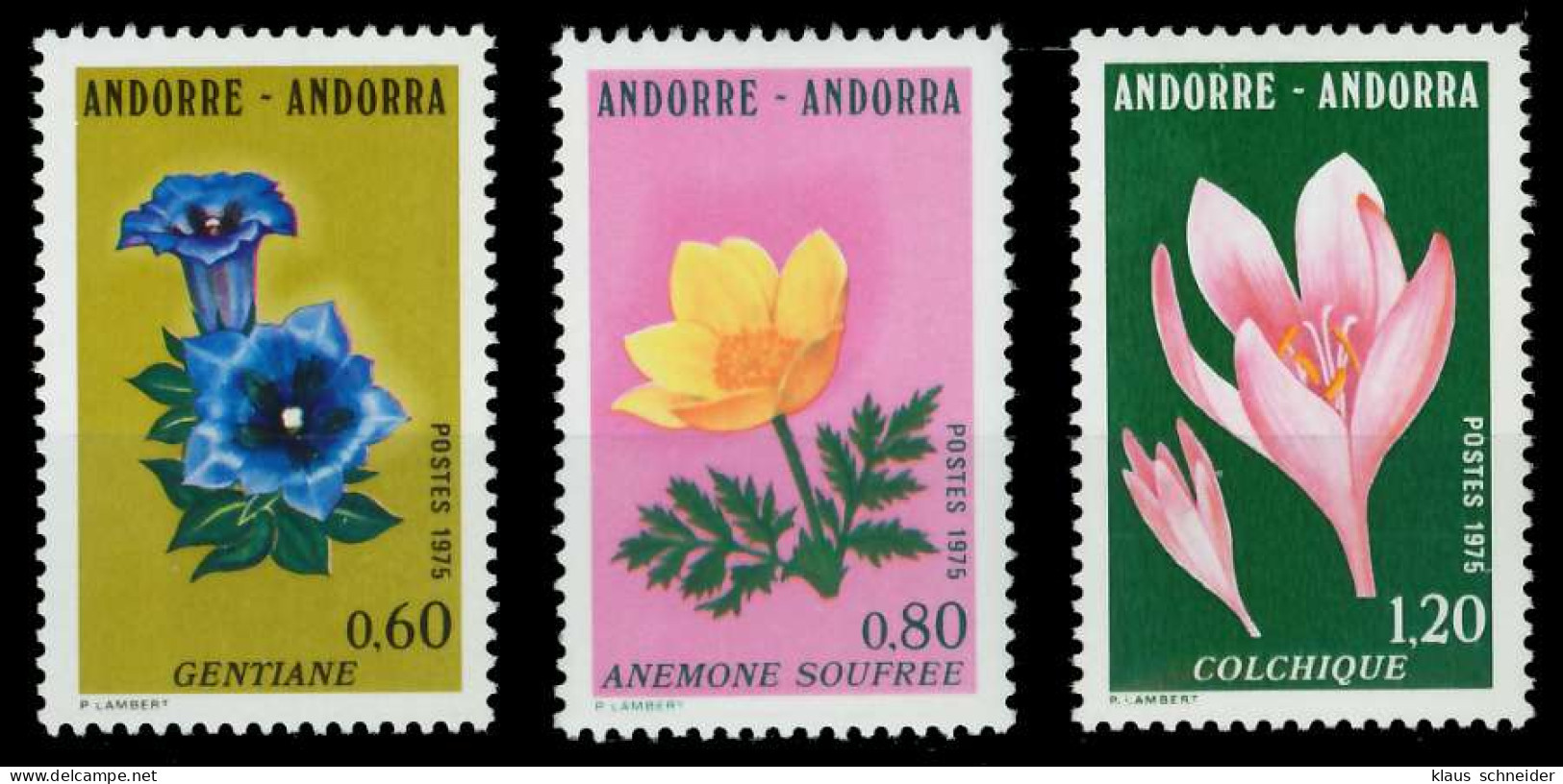 ANDORRA (FRANZ. POST) 1975 Nr 266-268 Postfrisch SB14A36 - Unused Stamps