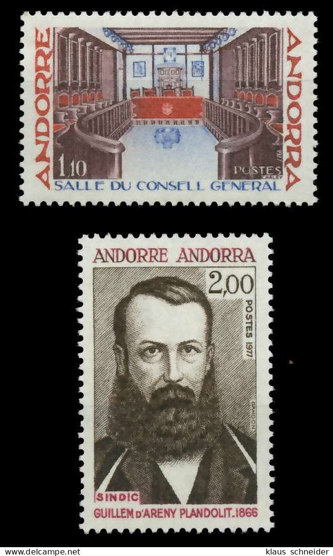 ANDORRA (FRANZ. POST) 1977 Nr 286-287 Postfrisch SB14ABE - Unused Stamps