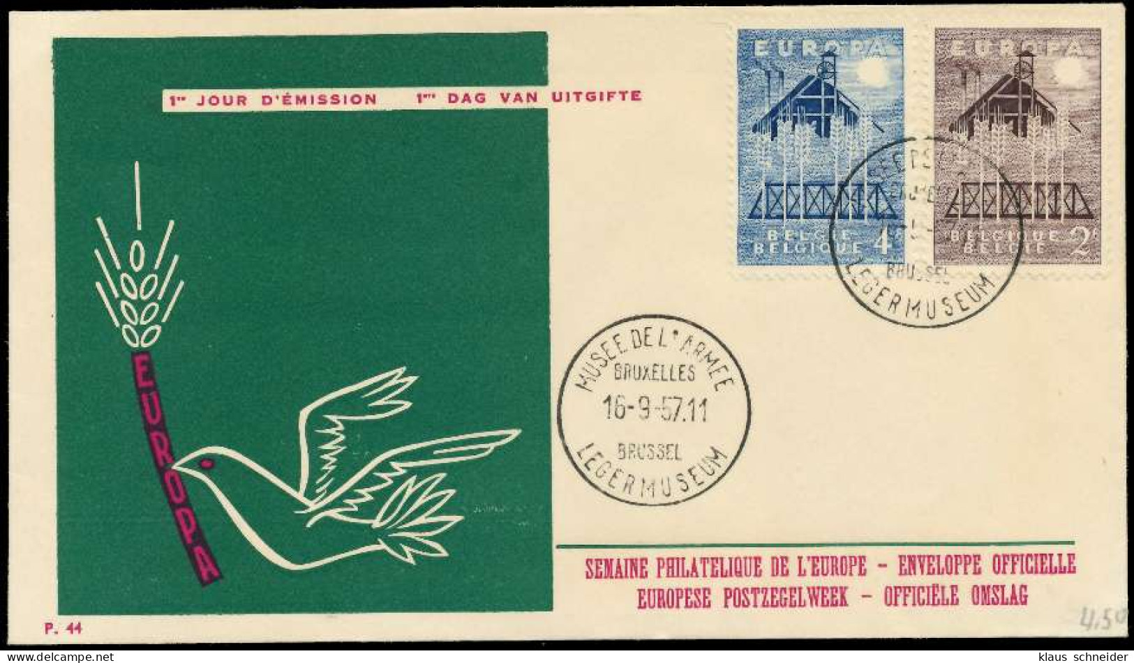 BELGIEN 1957 Nr 1070-1071 BRIEF FDC X08949E - Covers & Documents