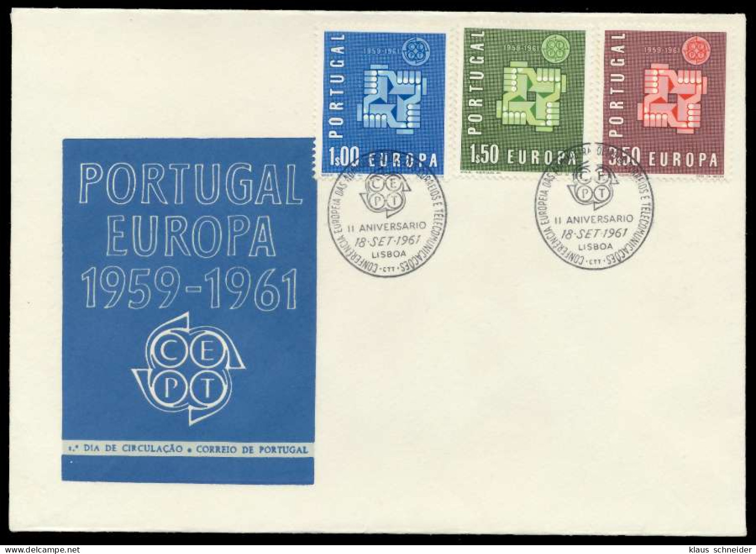 PORTUGAL 1961 Nr 907-909 BRIEF FDC X089502 - Brieven En Documenten