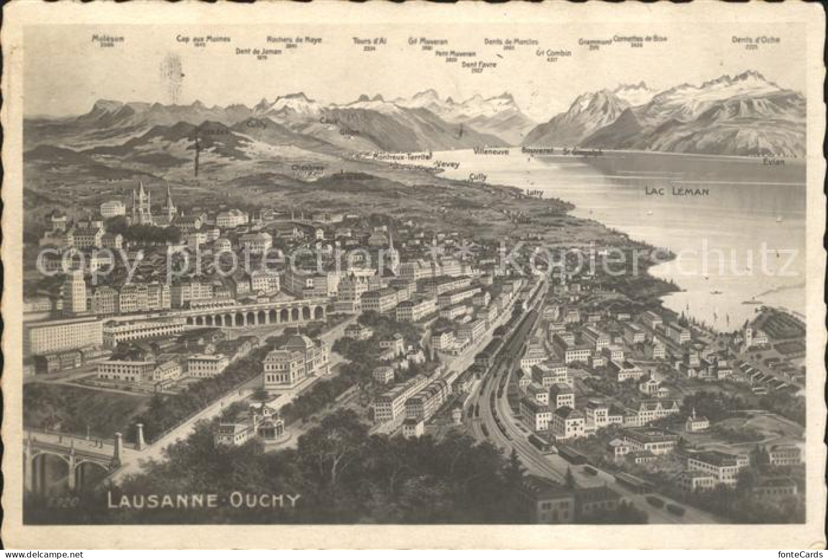 11735916 Lausanne Ouchy Vue Generale Lausanne - Other & Unclassified