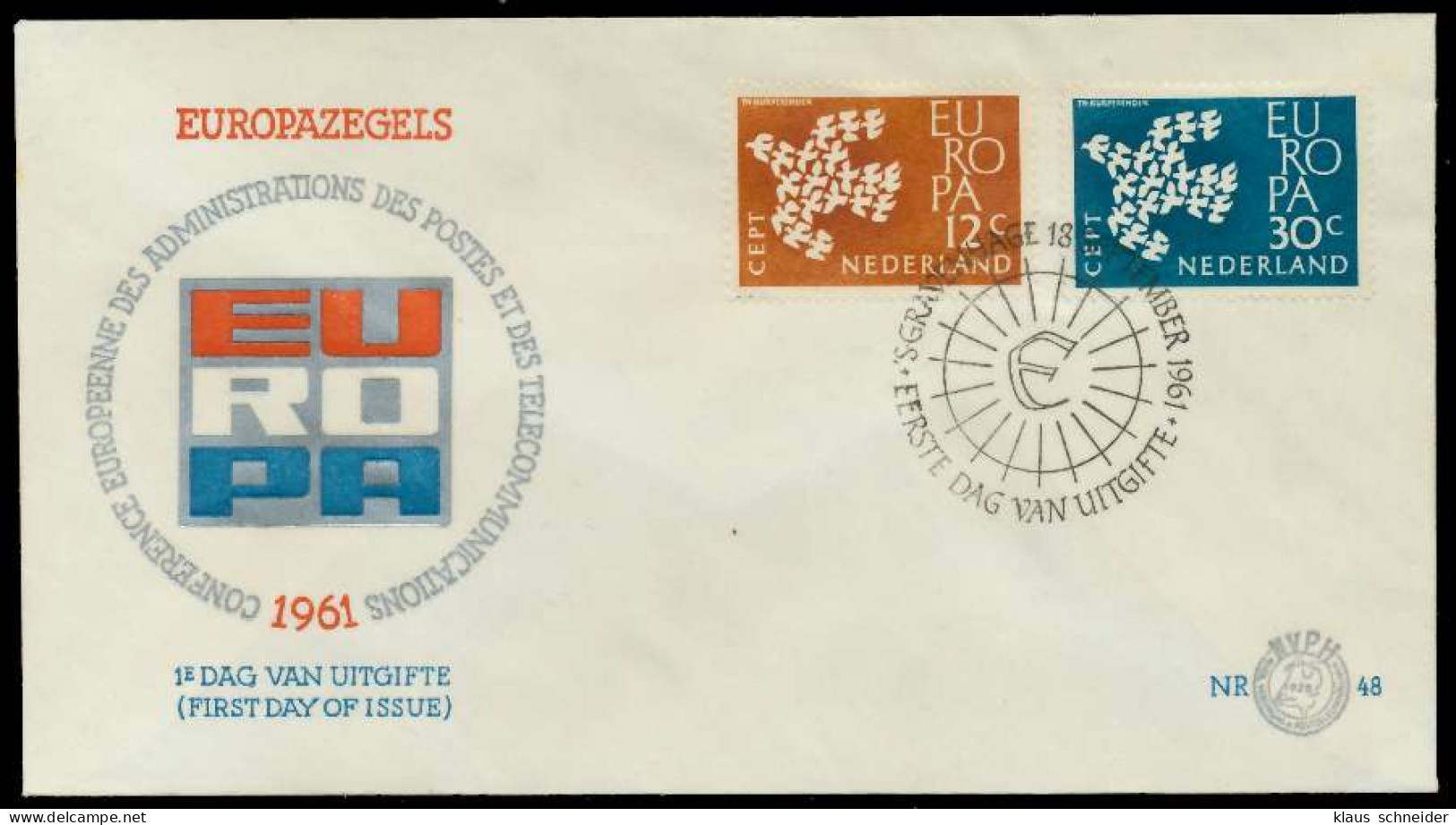 NIEDERLANDE 1961 Nr 765-766 BRIEF FDC X089516 - Storia Postale