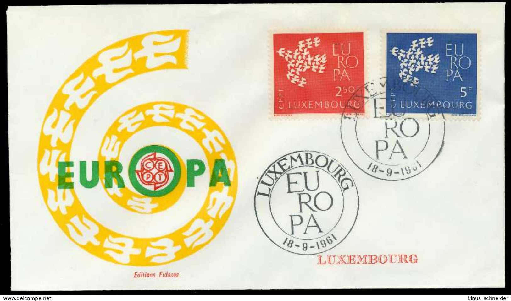 LUXEMBURG 1961 Nr 647-648 BRIEF FDC X089522 - Covers & Documents