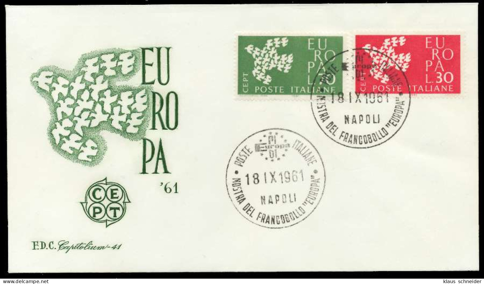 ITALIEN 1961 Nr 1113-1114 BRIEF FDC X089526 - 1961-70: Poststempel