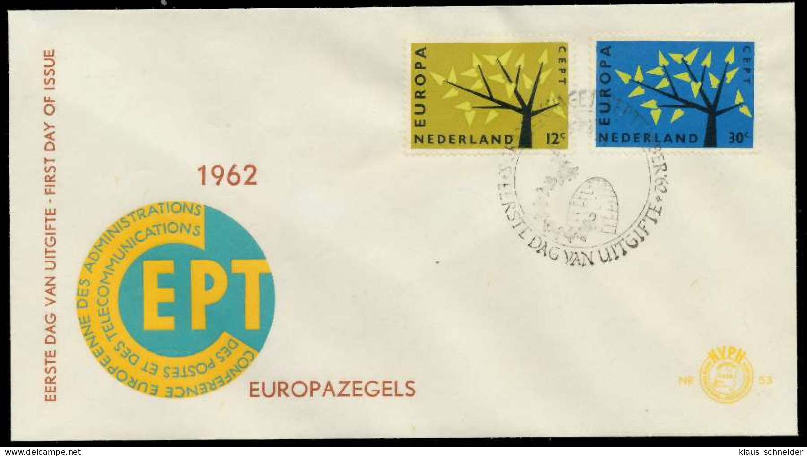 NIEDERLANDE 1962 Nr 782-783 BRIEF FDC X08955A - Covers & Documents