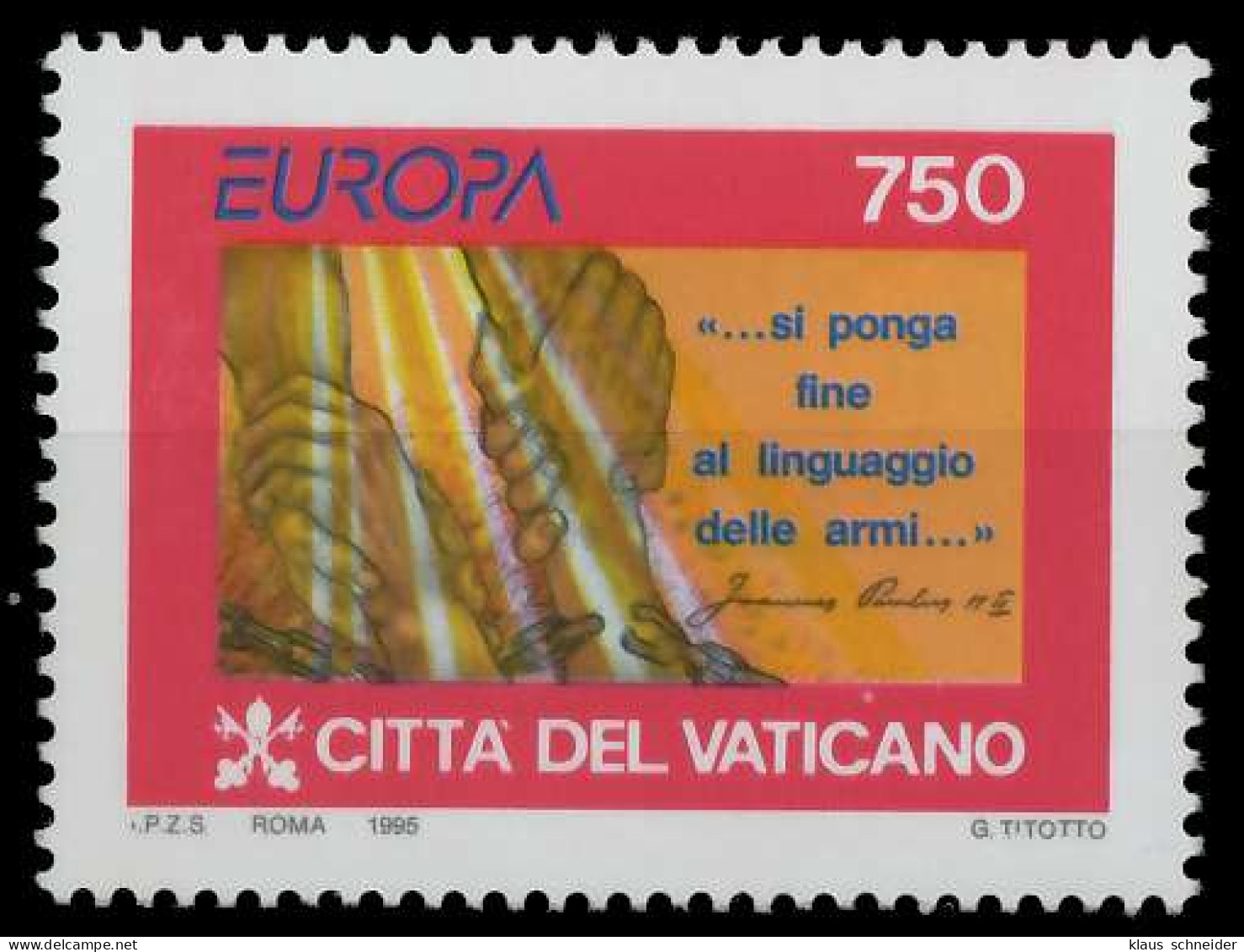 VATIKAN 1995 Nr 1141 Postfrisch X08ECD2 - Unused Stamps