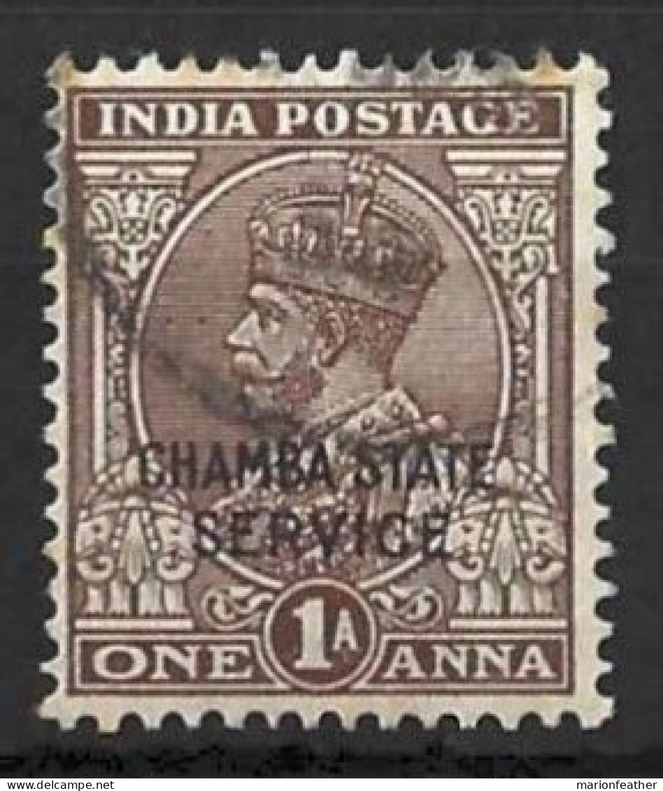 INDIA..." CHAMBA  STATE SERVICE...."....KING GEORGE V...(1910-36..)......1A......SG062.....CDS......VFU.... - Chamba