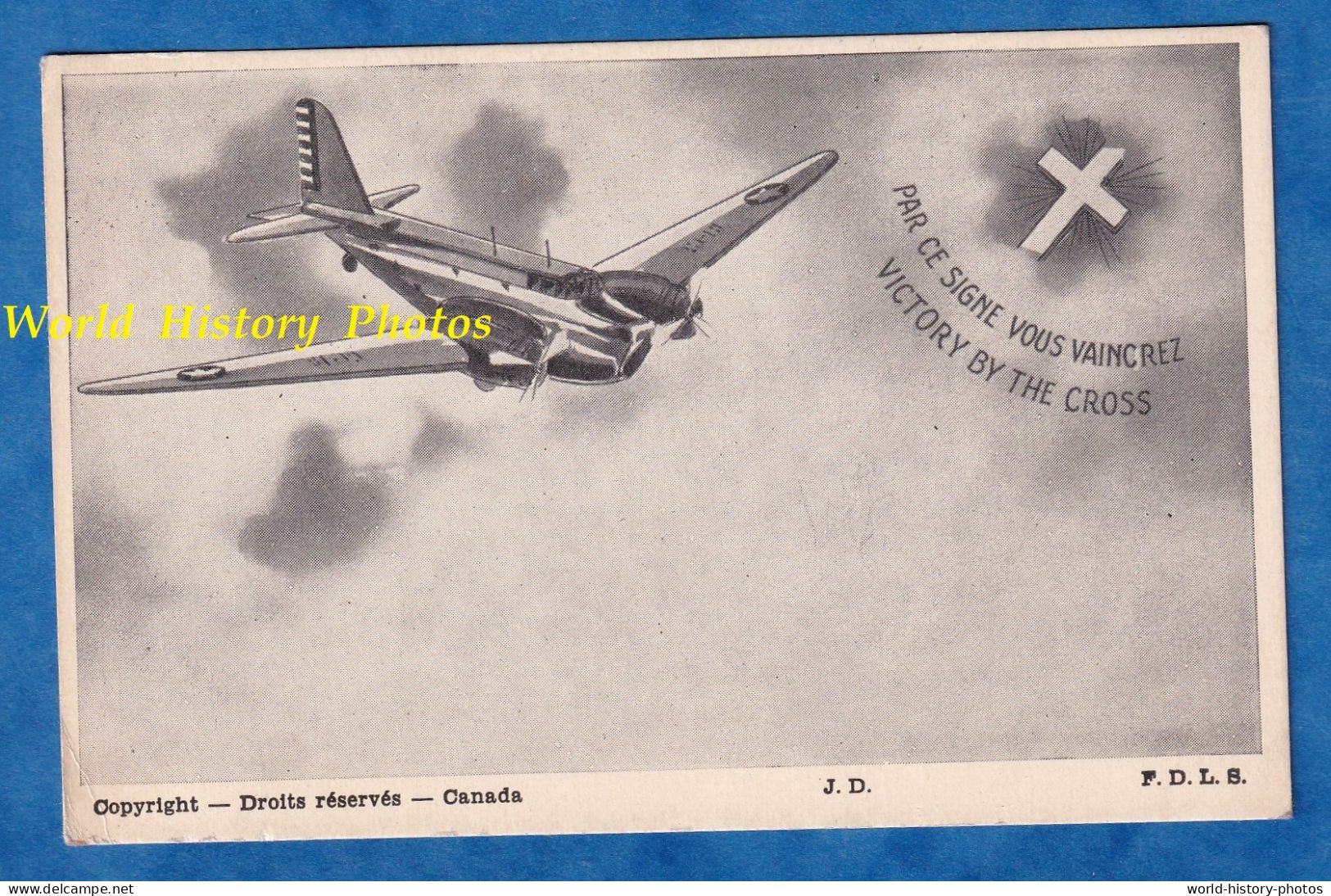 CPA - CANADA - Avion Militaire à Identifier - Victory By The Cross - Aviation Militaire Royal Air Force March Past - Autres & Non Classés