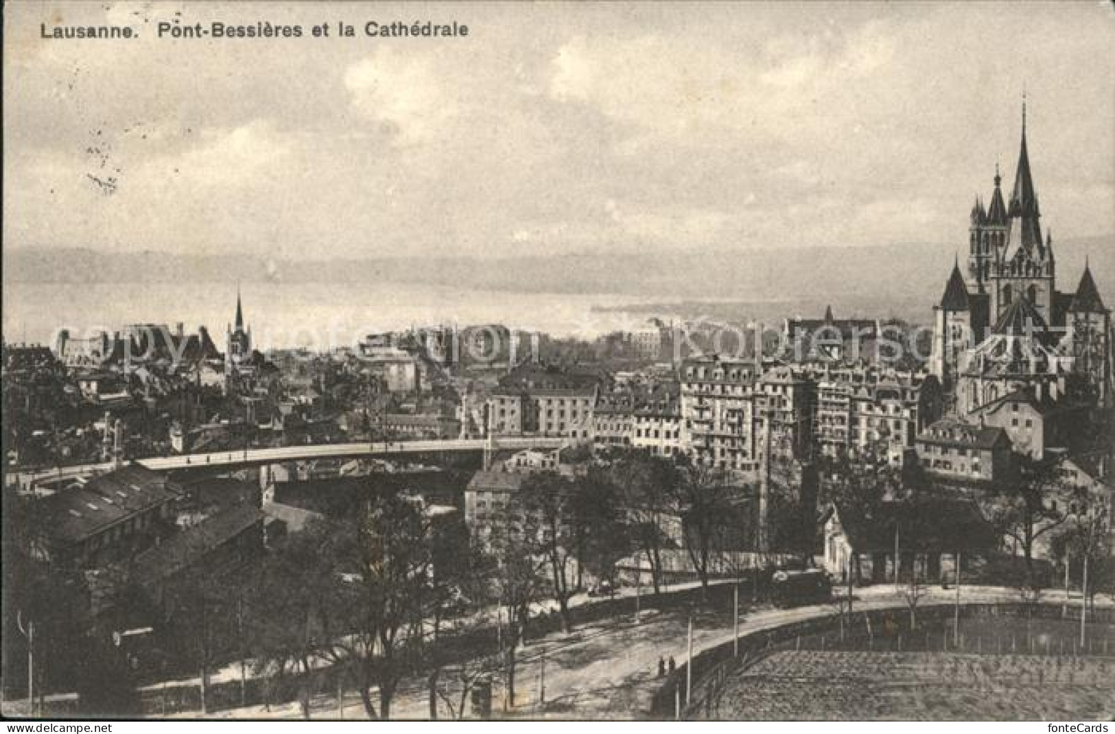 11731777 Lausanne VD Pont Bessieres Et La Cathedrale Lausanne - Other & Unclassified