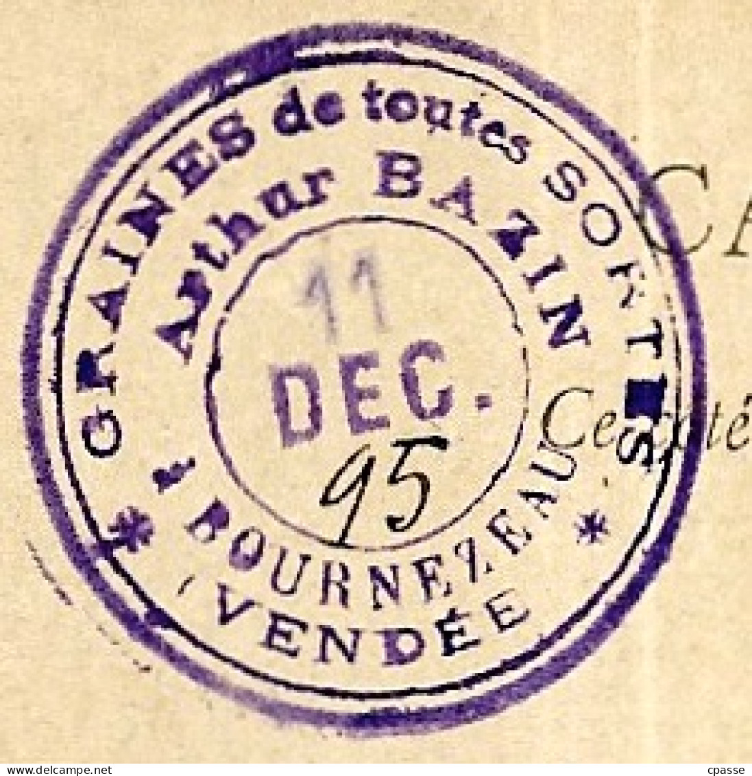 (Lot De 3) CPA (Entier Postal Commercial) BAZIN 85 BOURNEZEAU à MONTHULET La Roche-sur-Yon Vendée * Agriculture Grains - Other & Unclassified