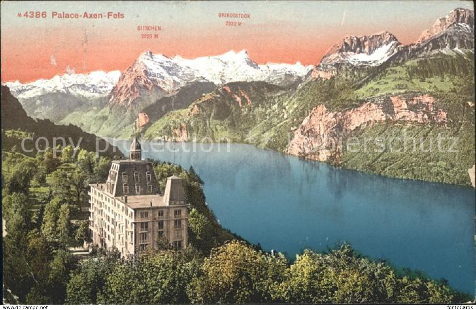 11729387 Morschach Hotel Palace Axen Fels Mit Urirotstock Morschach - Sonstige & Ohne Zuordnung