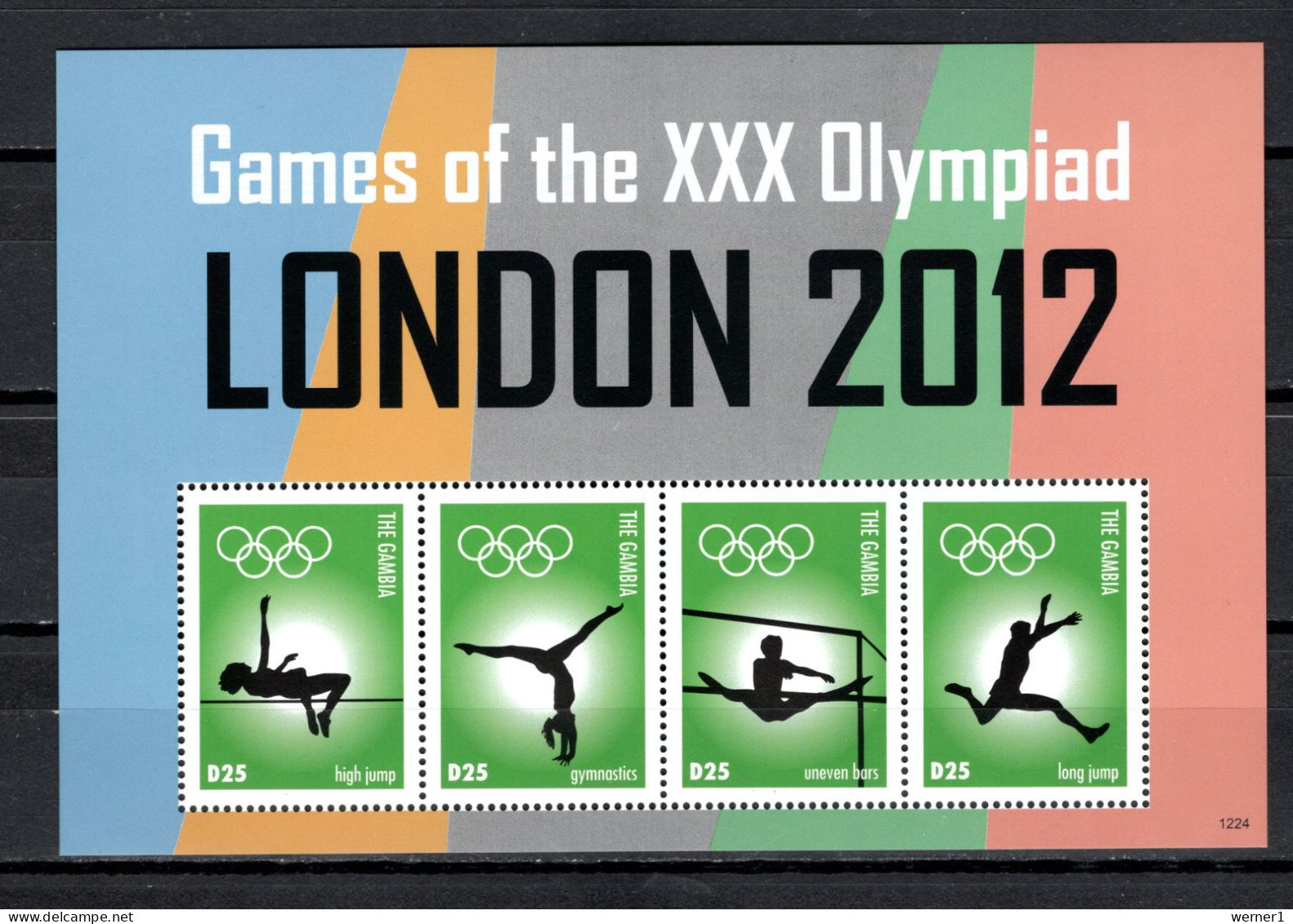 Gambia 2012 Olympic Games London Sheetlet MNH - Zomer 2012: Londen