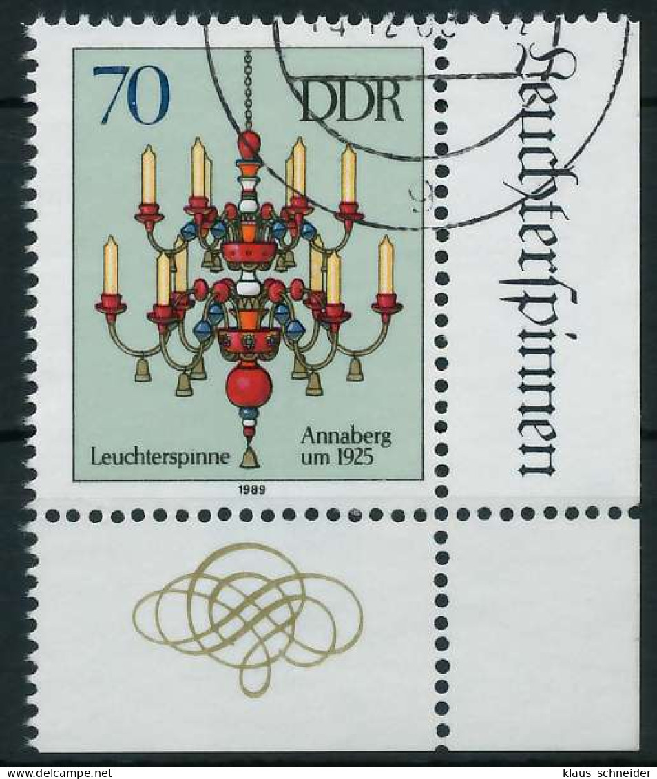 DDR 1989 Nr 3294 Gestempelt ECKE-URE X0BFC46 - Used Stamps