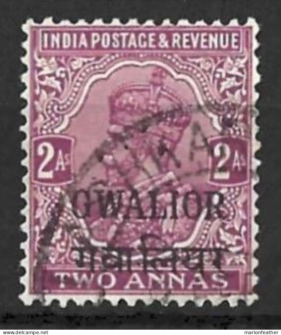 INDIA..." GWALIOR...."....KING GEORGE V...(1910-36..)......2a.........SG91........CDS......USED..... - Gwalior