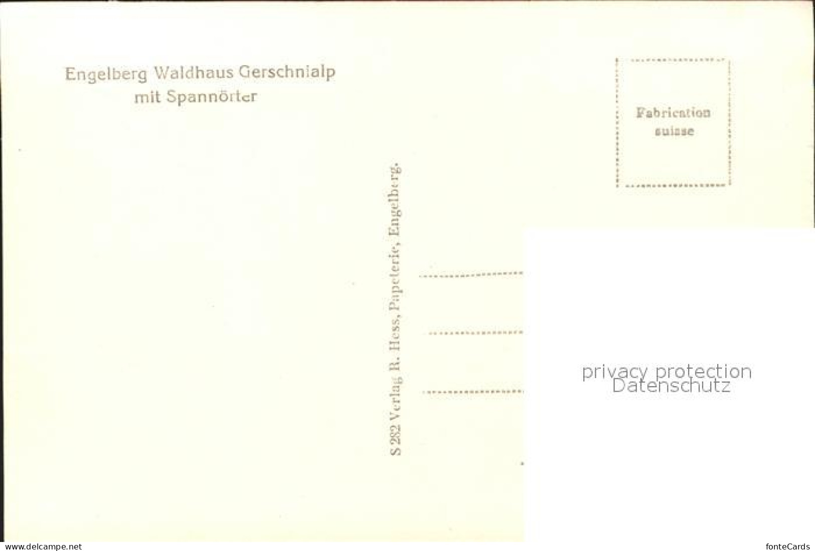 11728776 Engelberg OW Waldhaus Gerschneralp Mit Spann?rtler Engelberg - Sonstige & Ohne Zuordnung