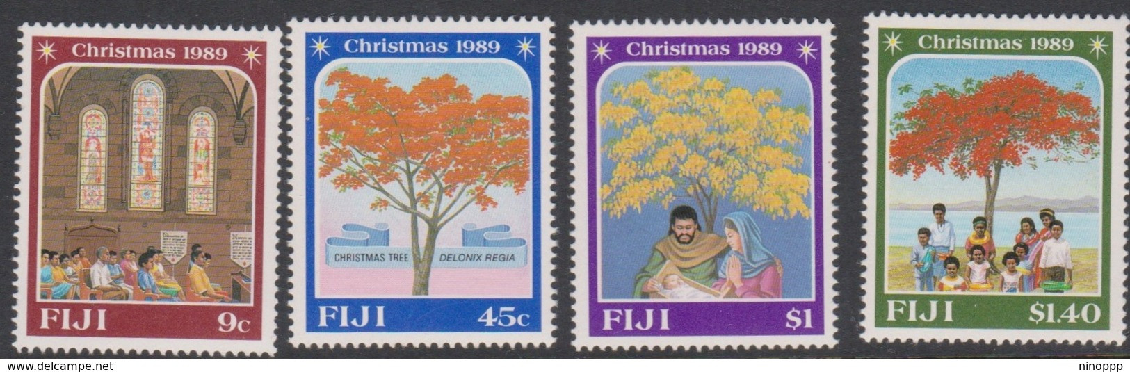 Fiji SG 802-805 1989 Christmas, Mint Never Hinged - Fidji (1970-...)