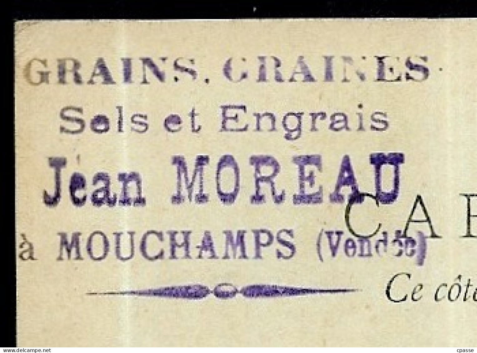 (Lot De 2) CPA (Entier Postal Commercial) MOREAU 85 MOUCHAMPS à MONTHULET La Roche-sur-Yon Vendée * Agriculture Grains - Autres & Non Classés