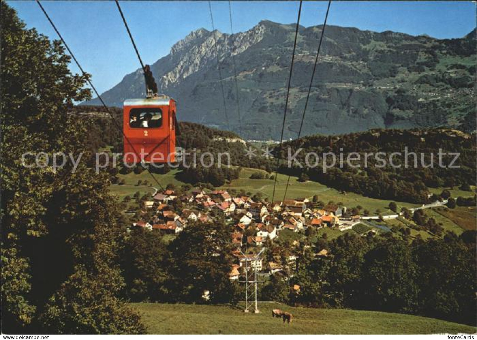 11719247 Oberschan Mit Seilbahn Kurhaus Alvier Und Drei Schwestern Oberschan - Andere & Zonder Classificatie