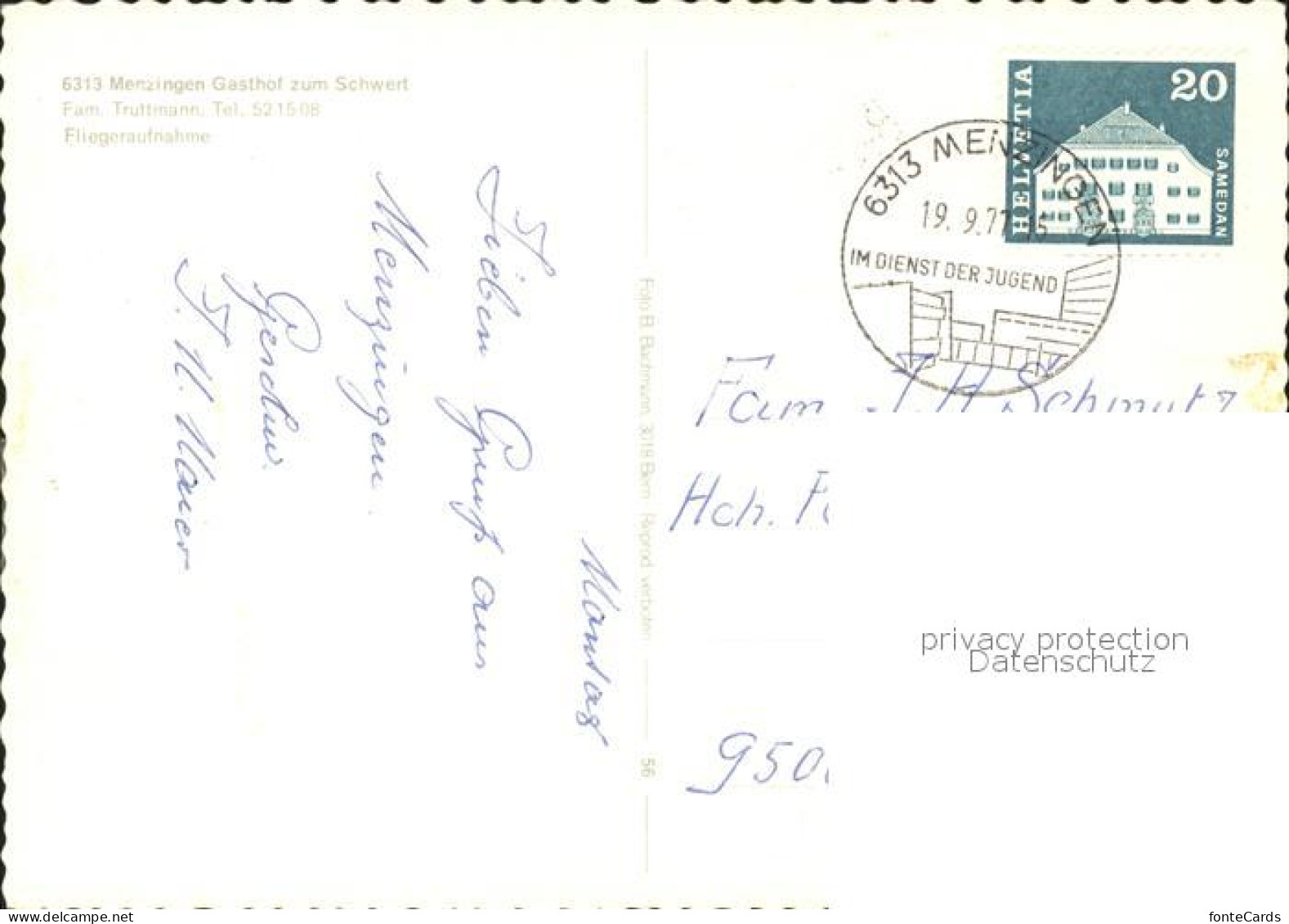 11719236 Menzingen Zug Fliegeraufnahme Menzingen - Autres & Non Classés