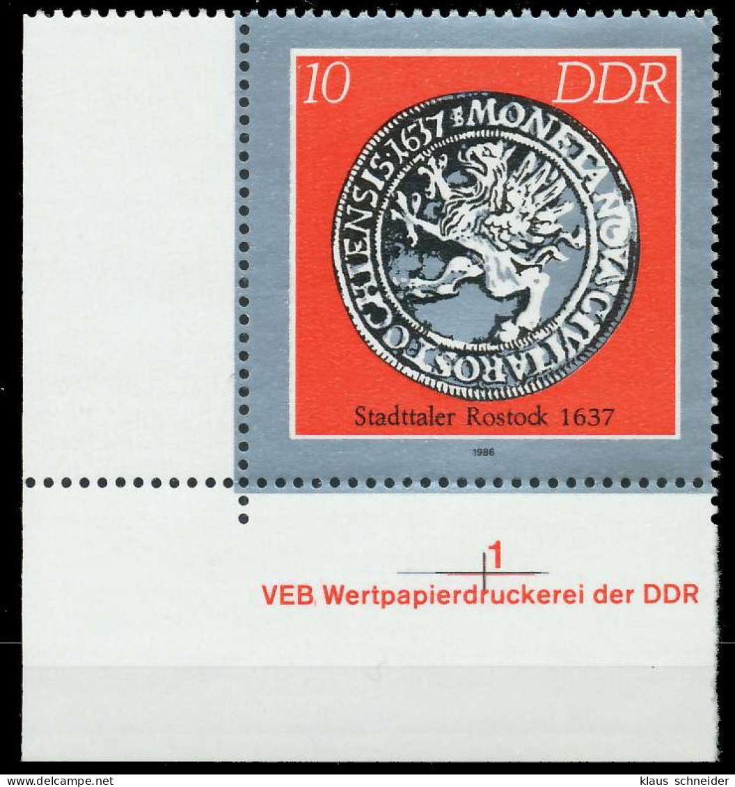 DDR 1986 Nr 3040 Postfrisch ECKE-ULI X0D28A2 - Neufs