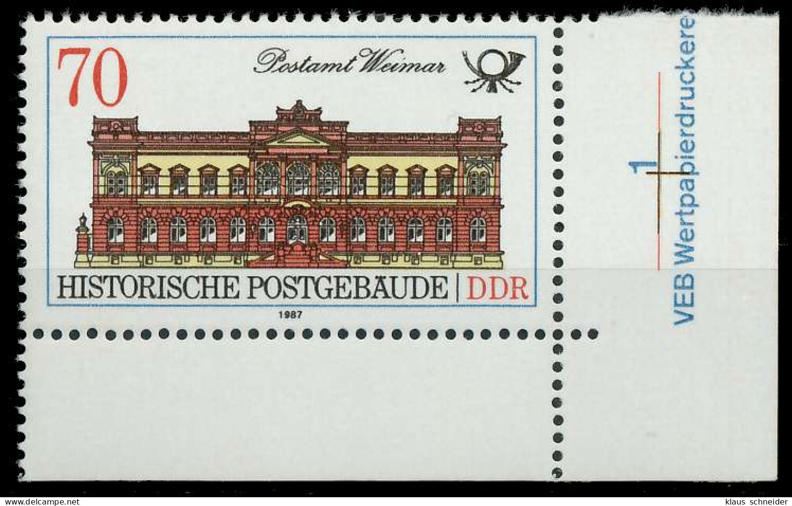 DDR 1987 Nr 3069 Postfrisch ECKE-URE X0D2AC6 - Unused Stamps
