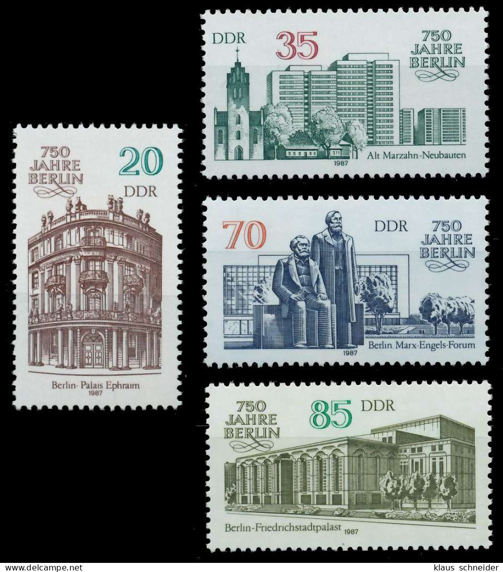 DDR 1987 Nr 3071-3074 Postfrisch SB6912A - Unused Stamps