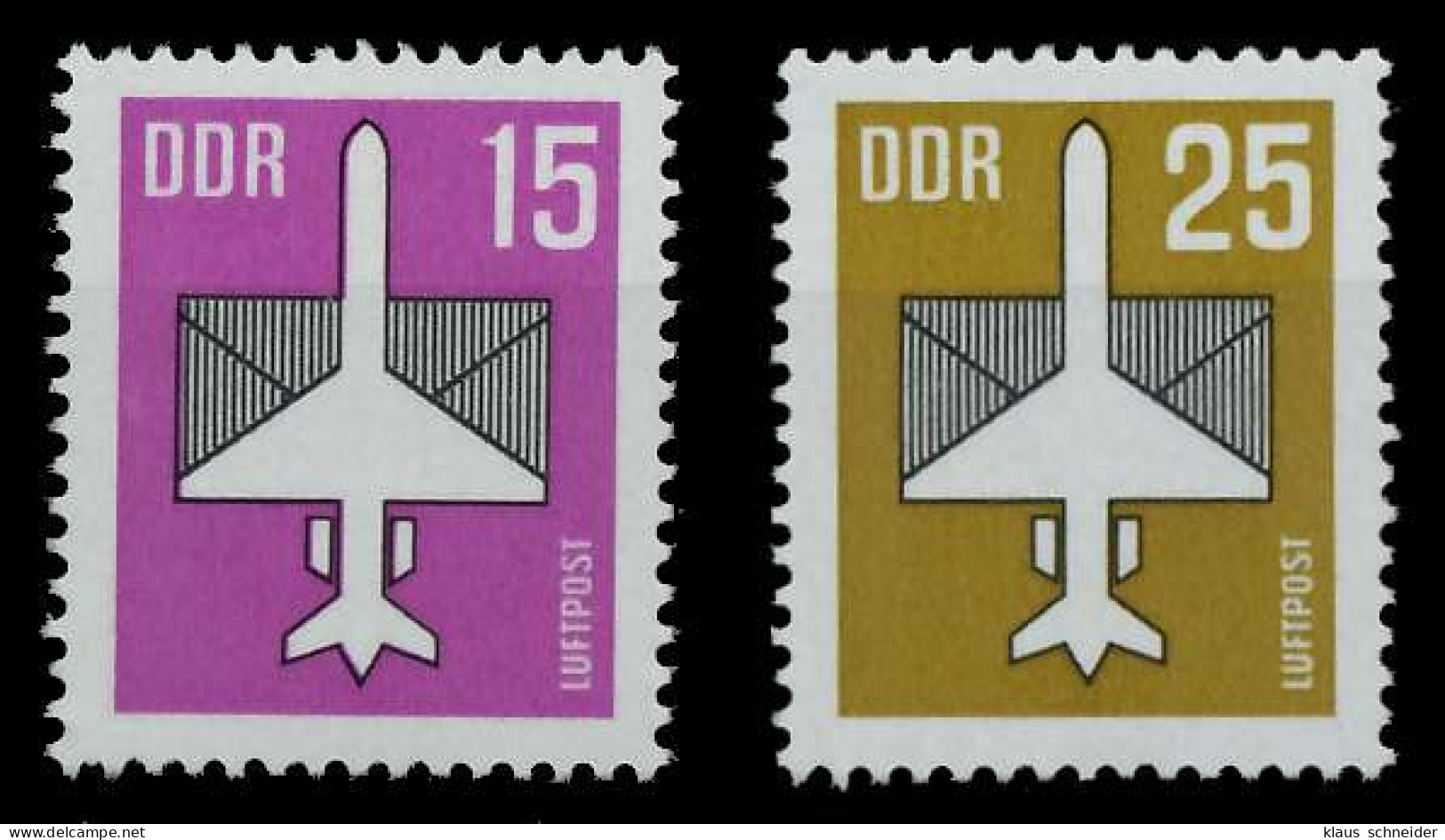 DDR DS LUFTPOST Nr 3128w-3129w Postfrisch SB6FF06 - Unused Stamps