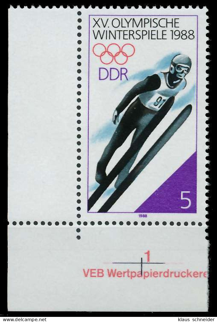 DDR 1988 Nr 3140 Postfrisch ECKE-ULI X0D9A42 - Neufs