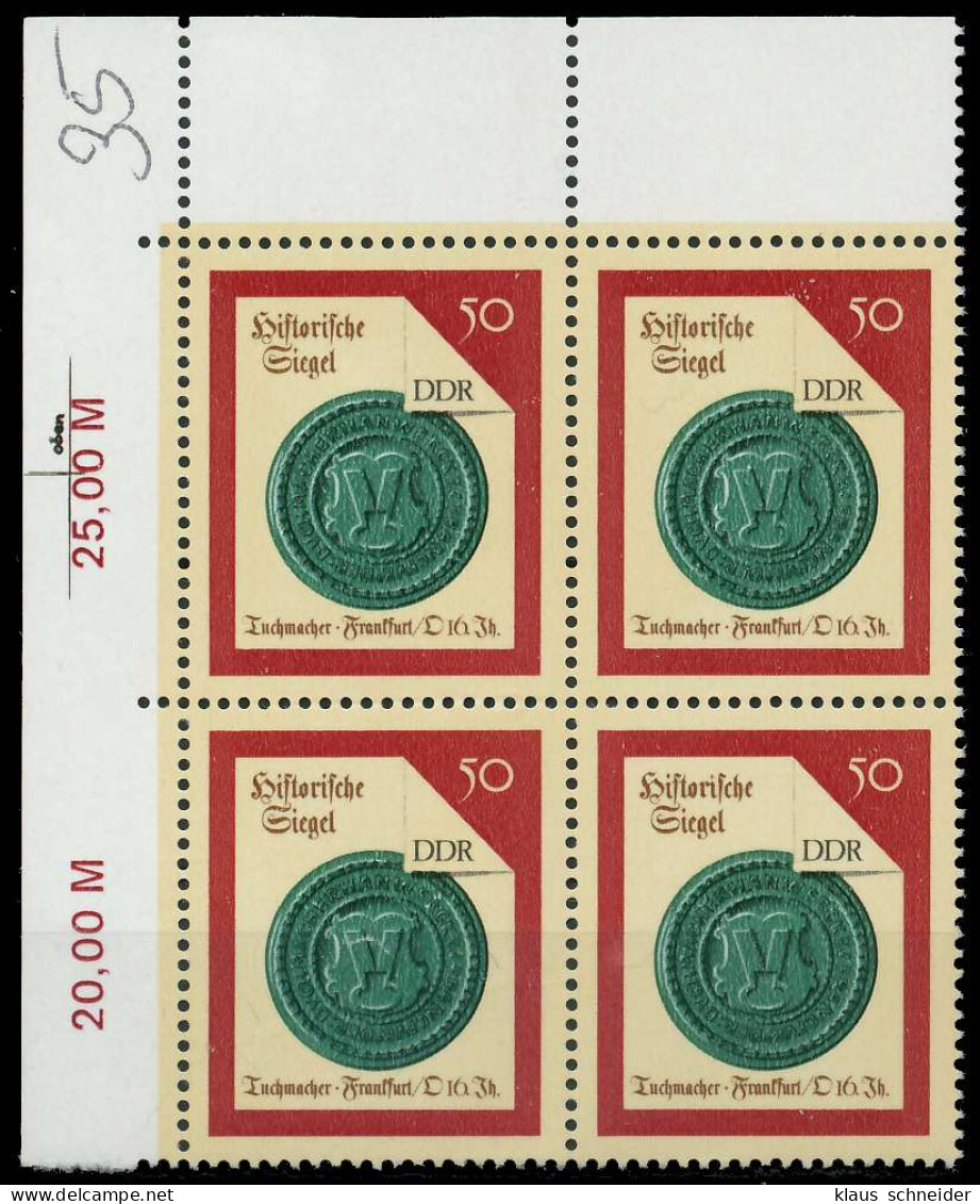 DDR 1988 Nr 3159 Postfrisch VIERERBLOCK ECKE-OLI X0D9D16 - Neufs