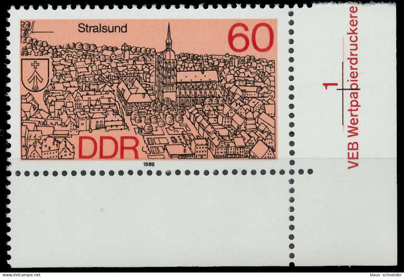 DDR 1988 Nr 3164 Postfrisch ECKE-URE X0DDD66 - Ungebraucht