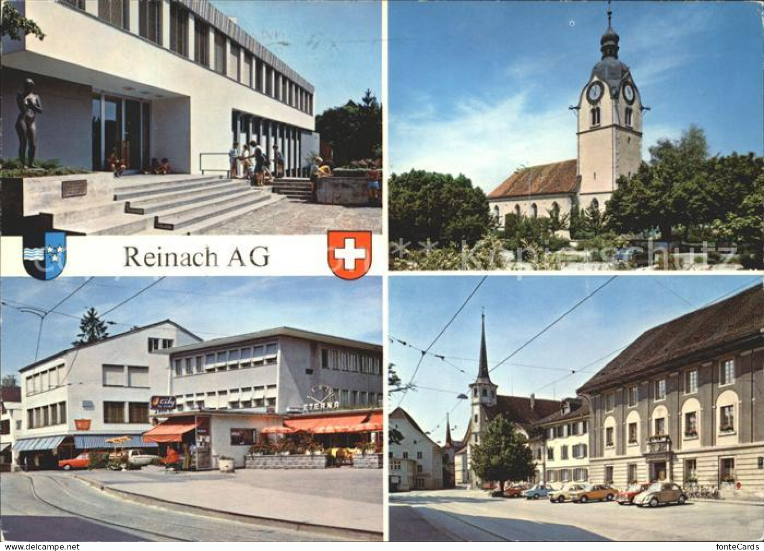 11715767 Reinach AG Rathaus Strassenpartien Kirche Reinach AG - Other & Unclassified