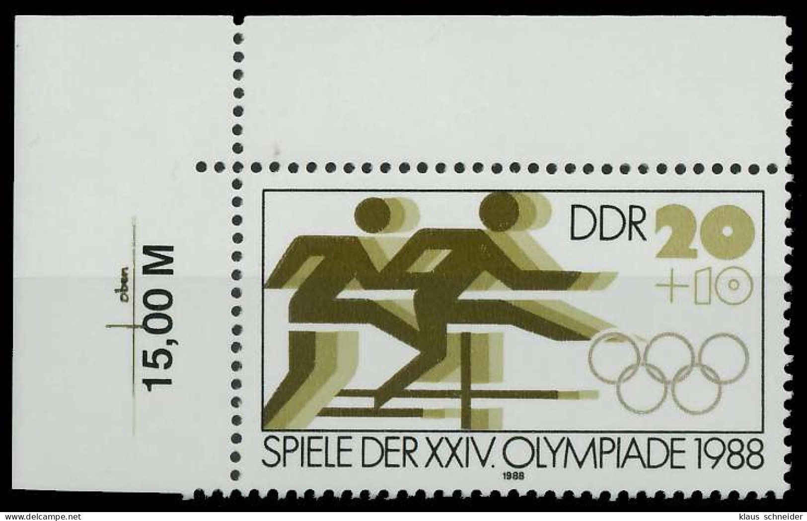 DDR 1988 Nr 3185 Postfrisch ECKE-OLI X0DDF1A - Ongebruikt