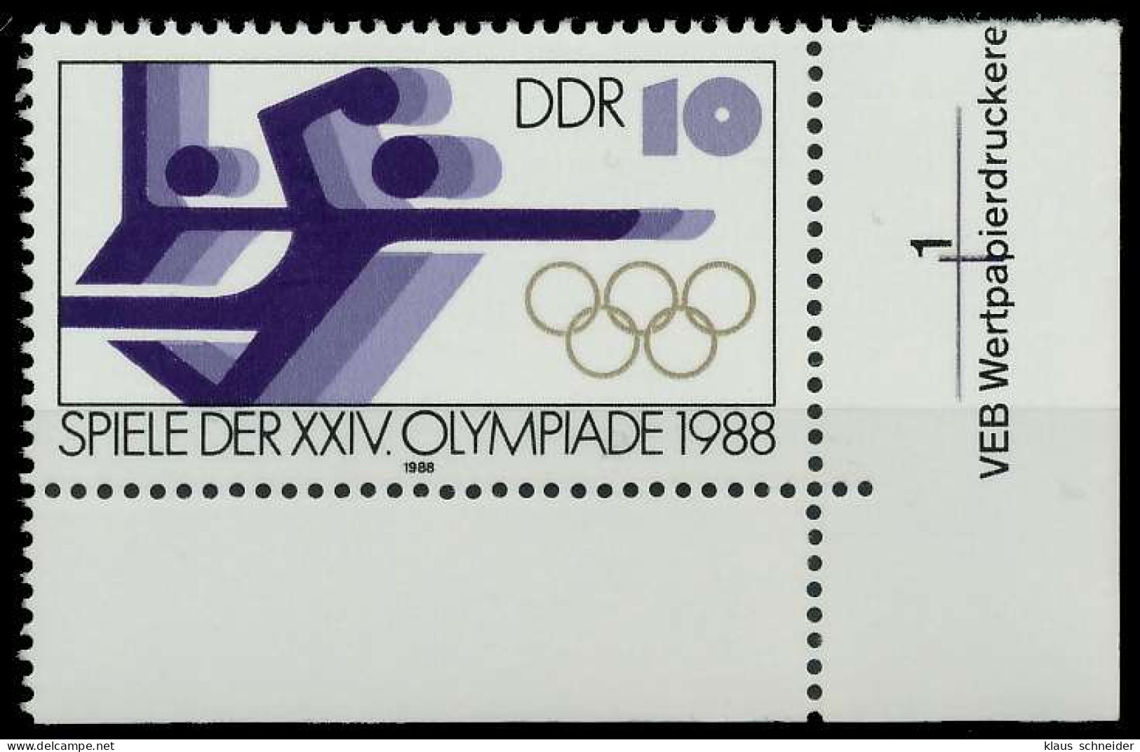 DDR 1988 Nr 3184 Postfrisch ECKE-URE X0DDF86 - Ongebruikt