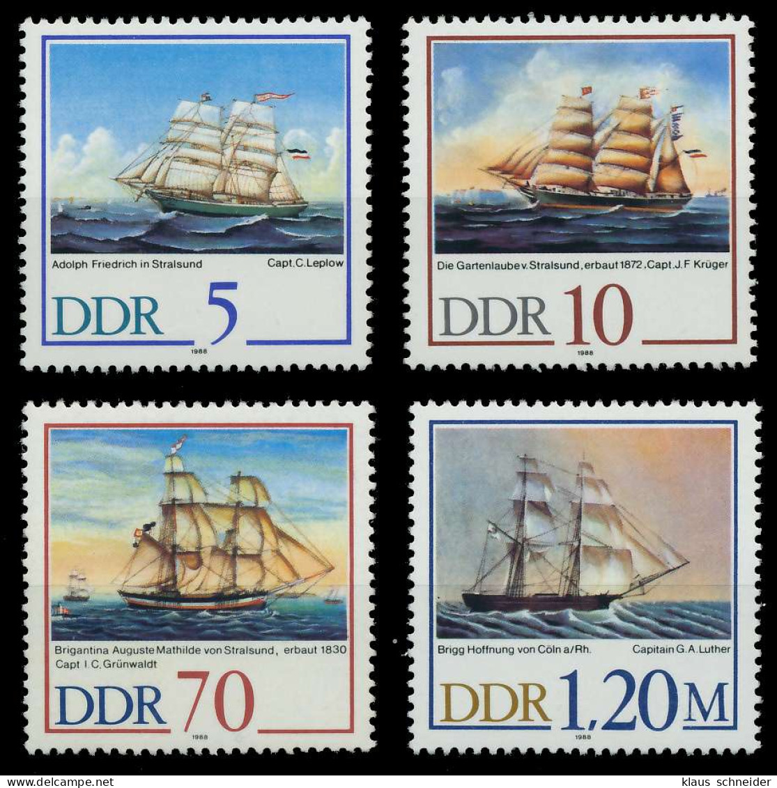 DDR 1988 Nr 3198-3201 Postfrisch SB74E06 - Ongebruikt