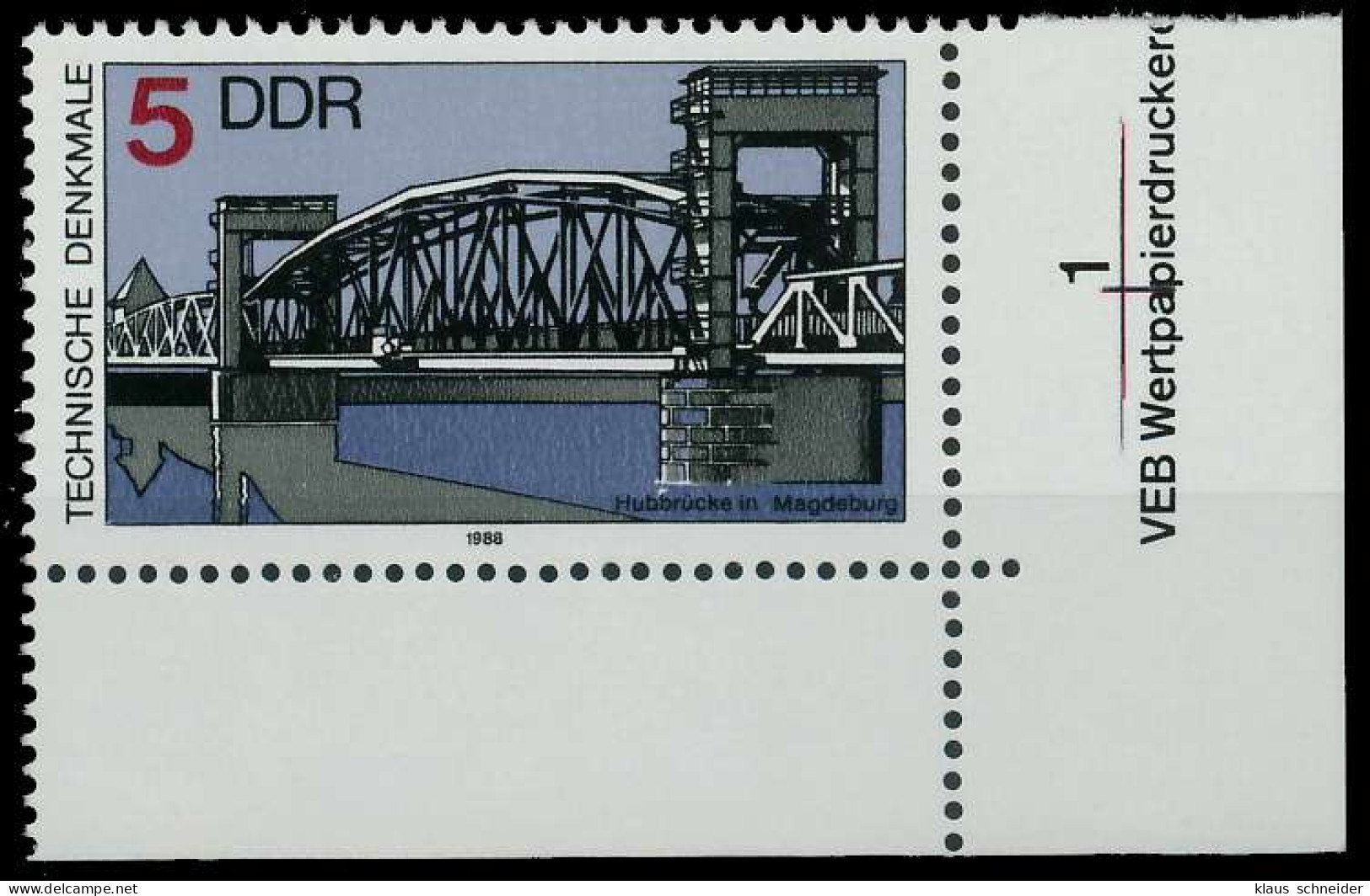 DDR 1988 Nr 3203 Postfrisch ECKE-URE X0DE0FA - Ongebruikt