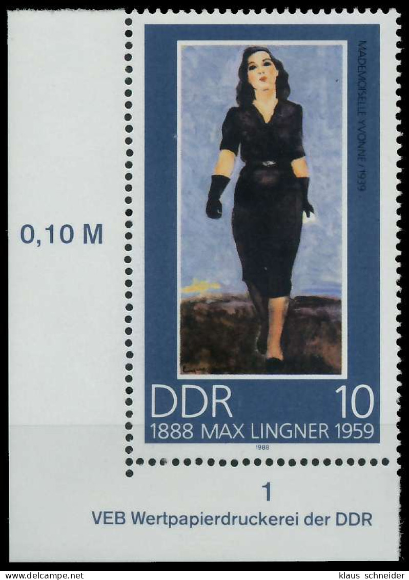 DDR 1988 Nr 3210 Postfrisch ECKE-ULI SB74FDA - Ongebruikt