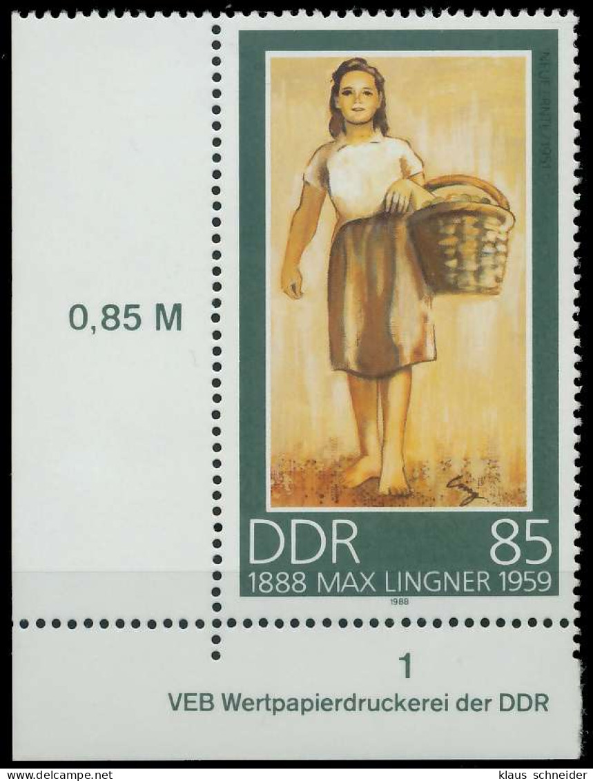 DDR 1988 Nr 3212 Postfrisch ECKE-ULI X0DE202 - Neufs