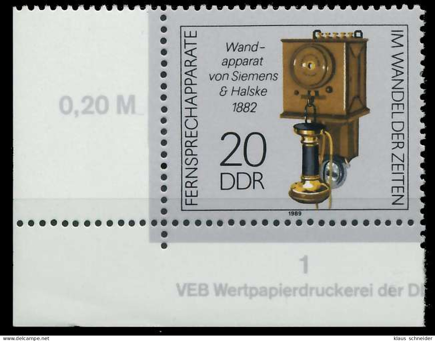 DDR 1989 Nr 3227 Postfrisch ECKE-ULI X0DE3E2 - Neufs