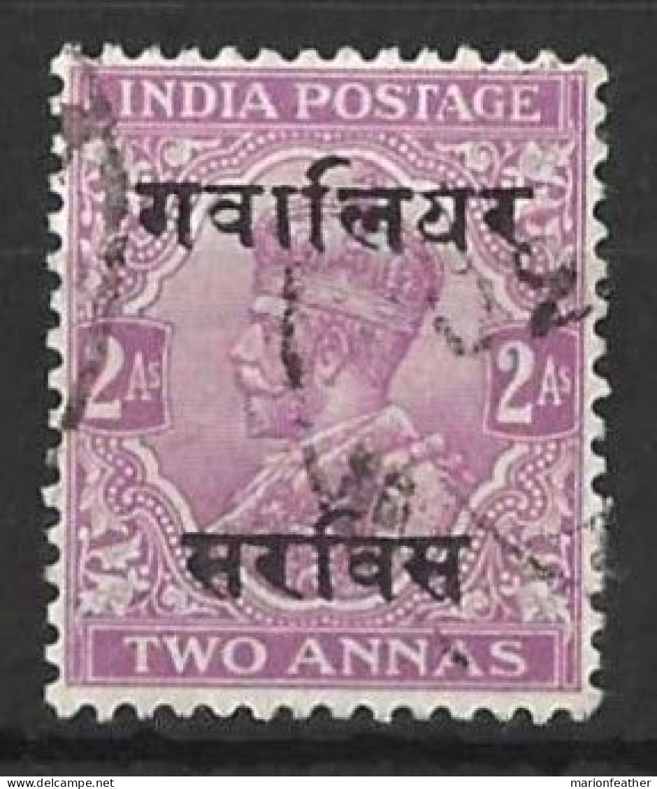 INDIA..." GWALIOR.."....KING GEORGE V..(1910-36..)....OFFICAL.....2As......SG055a........VFU... - Gwalior