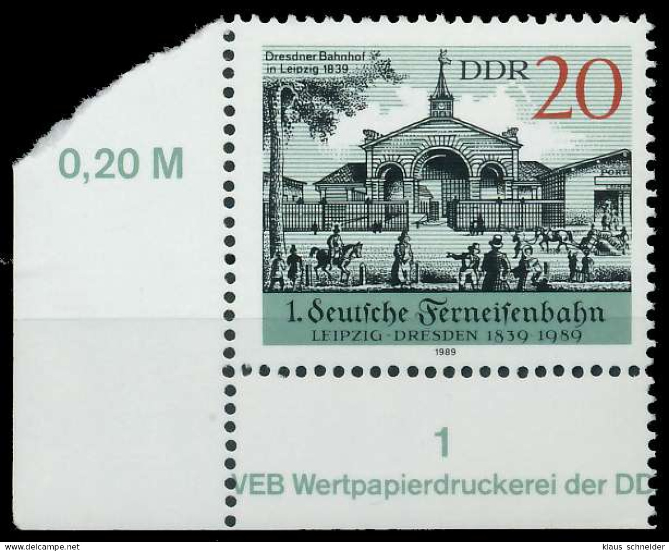 DDR 1989 Nr 3239 Ndgz Postfrisch ECKE-ULI X0E3C62 - Neufs
